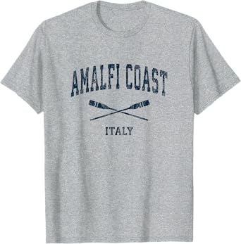 Amalfi Coast Italy Vintage Nautical Paddles Sports Oars T-Shirt