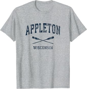 Appleton Wisconsin Vintage Nautical Paddles Sports Oars T-Shirt