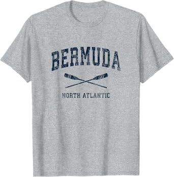 Bermuda Vintage Nautical Paddles Sports Oars T-Shirt