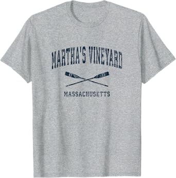 Martha's Vineyard Massachusetts Vintage Nautical Paddles Spo T-Shirt