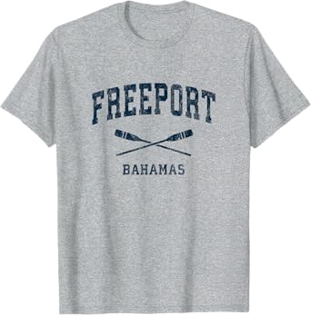 Freeport Bahamas Vintage Nautical Paddles Sports Oars T-Shirt