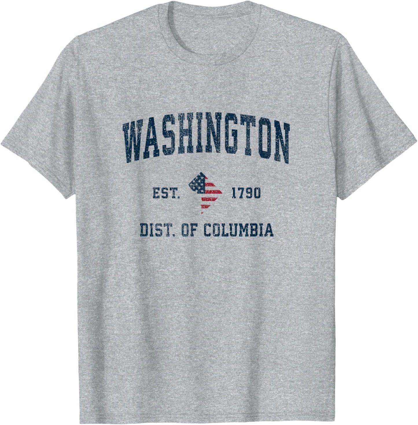 Washington DC Vintage American Flag USA Sports Design T-Shirt