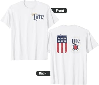 Coors Miller Lite Classic Design Front and Back T-Shirt