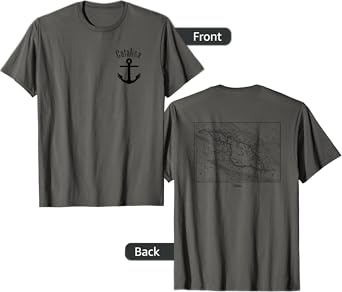 Catalina Island Nautical Marine Chart T-Shirt