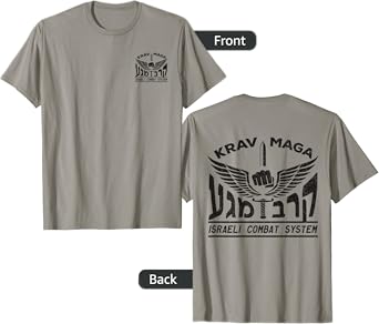 KRAV MAGA Shirt Israeli Combat System IDF Front Back T-Shirt