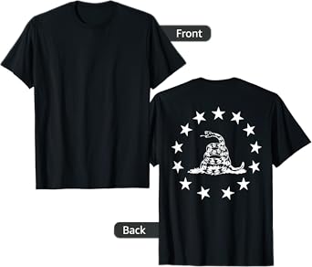 Betsy Ross Gadsden Flag (on back) T-Shirt