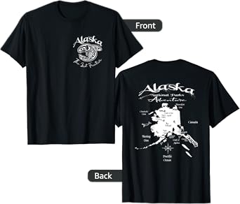 Alaska National Parks Adventure Front & Back Design T-Shirt