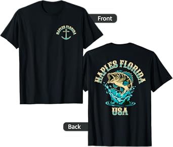 Naples Florida USA Fishing Design T-Shirt