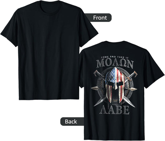 Come And Take It Molon Labe 2nd Amendment (on back) T-Shirt