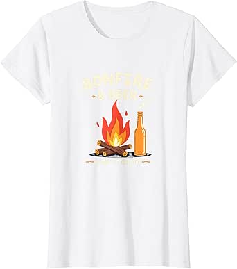 Bonfire & Beer Kind of Night Camping Party T-Shirt