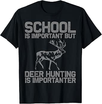Deer Hunting Art For Kids Boys Wildlife Hunter Deer Hunting T-Shirt