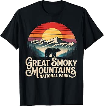 Great Smoky Mountains National Park Bear Hiking Souvenir T-Shirt
