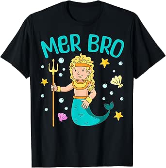 Brother of the Mermaid Birthday Boy Mermaid Birthday Merbro T-Shirt