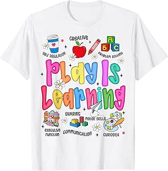 Retro Play Is Learning Kindergarten Teacher Team Women T-Shirt
