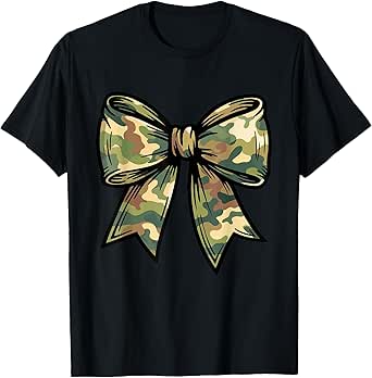 Camouflage Old Camo Bow Camo Coquette Bow For Women Girls T-Shirt
