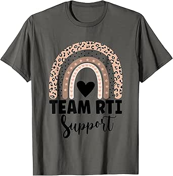 RTI Team Teacher Rainbow leopard Men Women T-Shirt