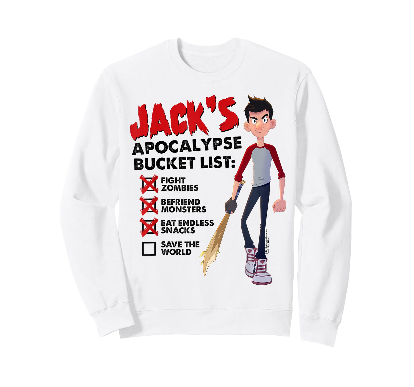 The Last Kids on Earth Jack's Apocalypse Bucket List T-Shirt - Sweatshirt | White