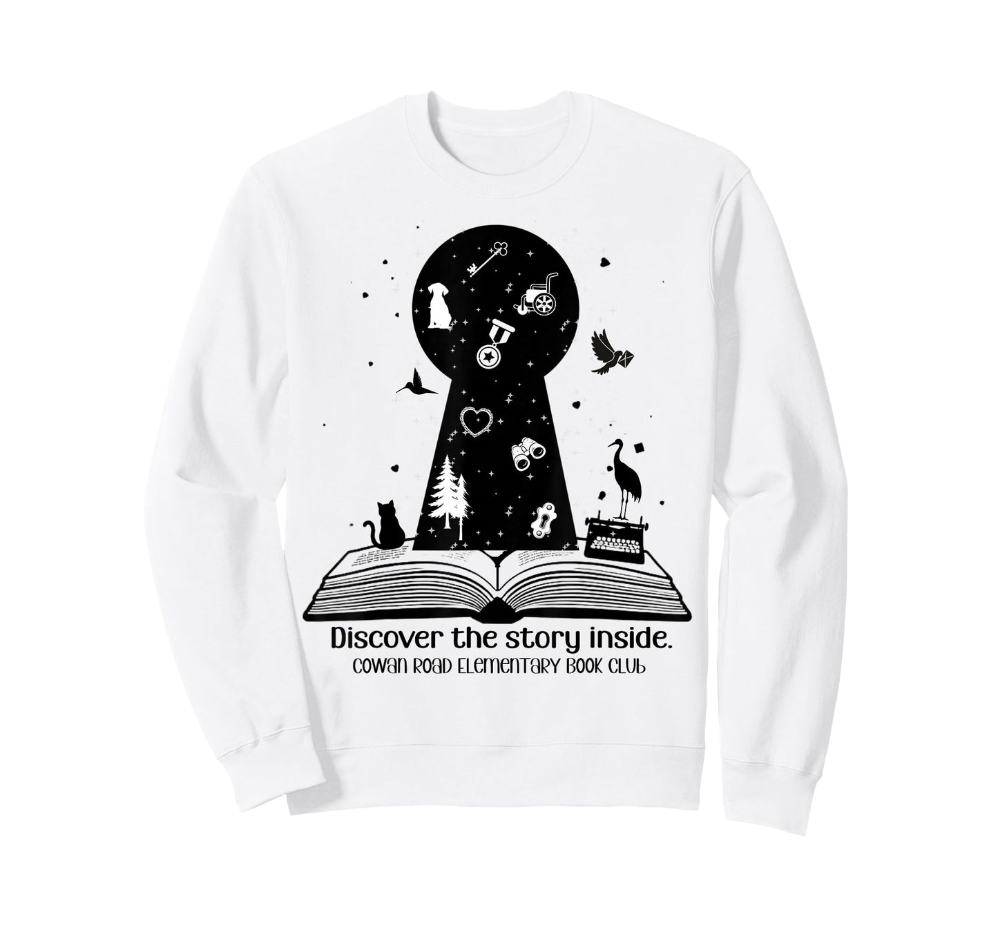 Cowan Road Elementary Book Club T-Shirt - Sweatshirt | White