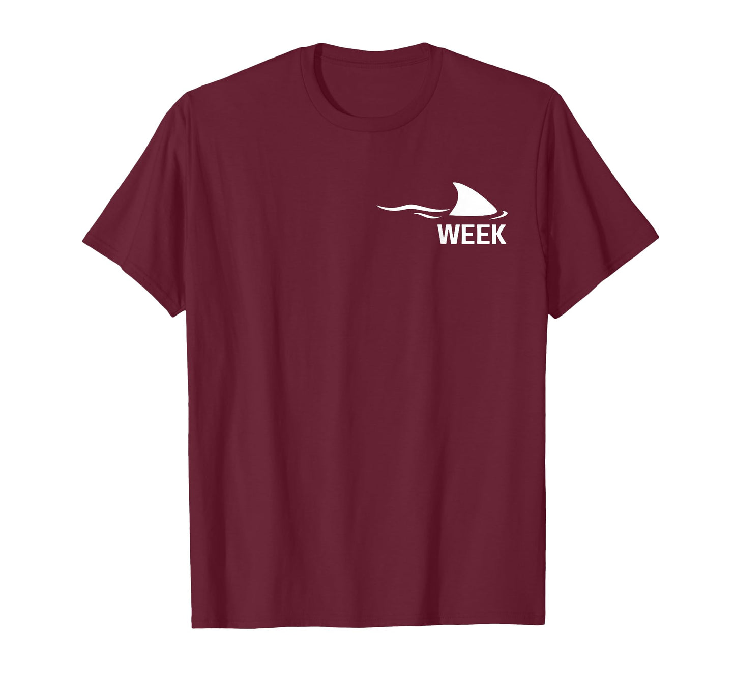 Shark Fin Pocket Minimalist Animal Ocean Wildlife Week Crazy T-Shirt