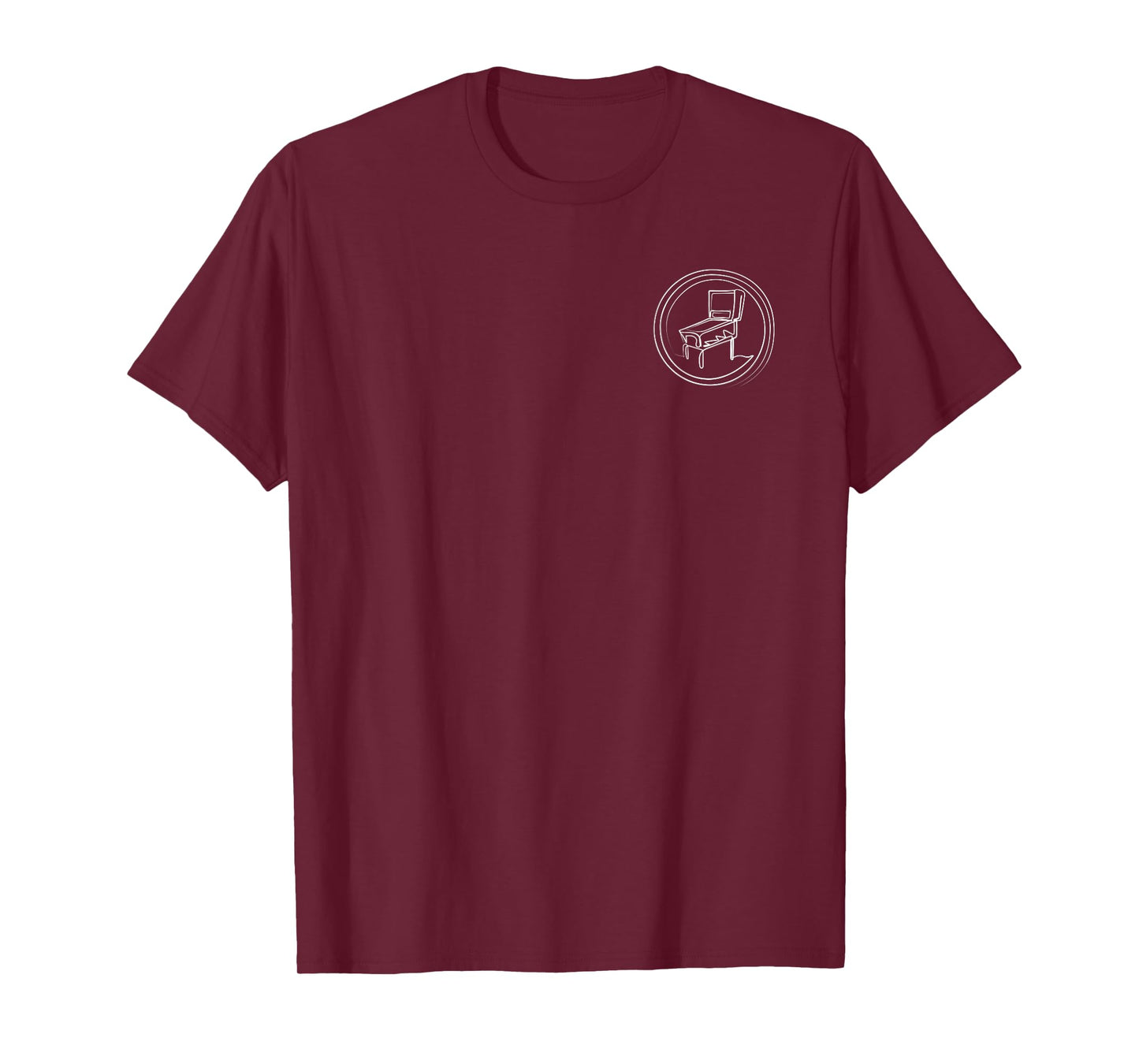 Pinball Machine Badge Minimalist One Line Drawing T-Shirt
