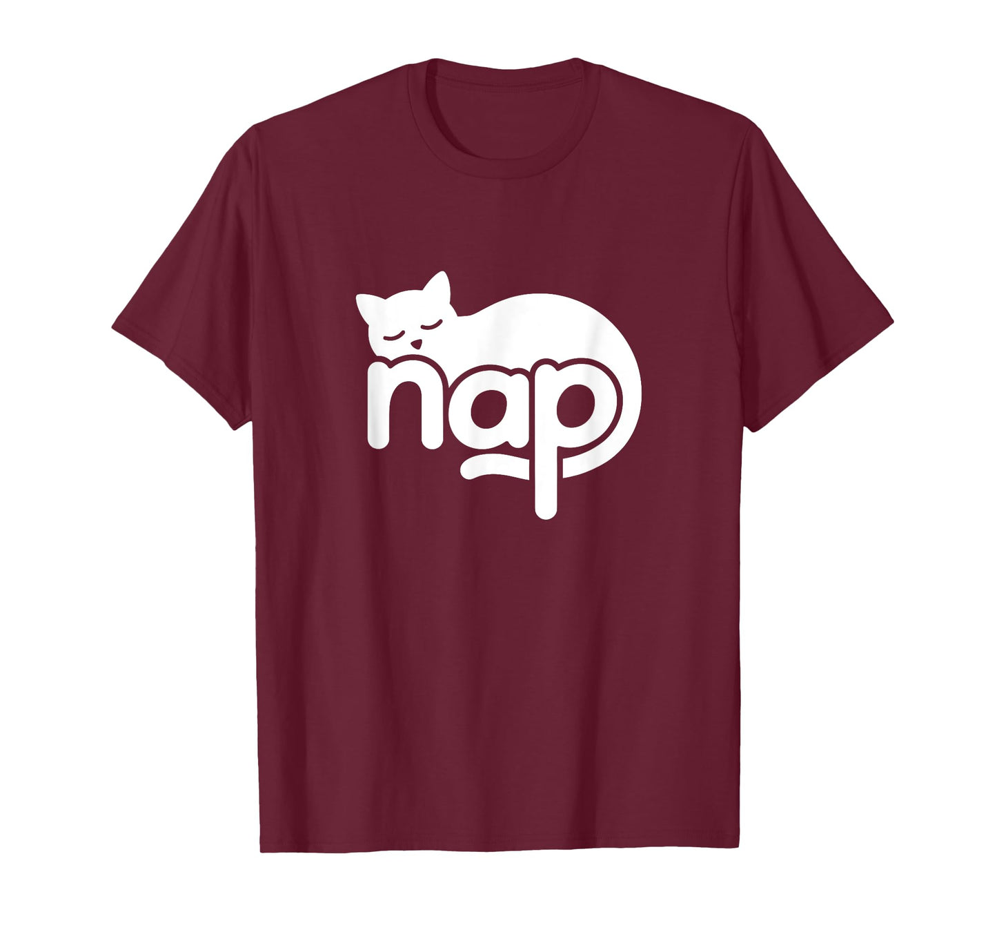 Nap Cat Word Art - Napping, Sleep & Self-Care Design T-Shirt