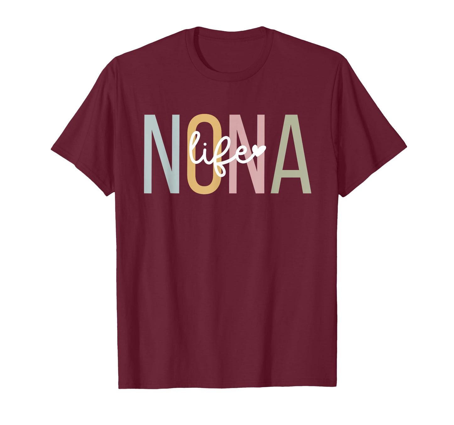 Nona Life Nona Grandma Nona Grandmother T-Shirt, Small, Black