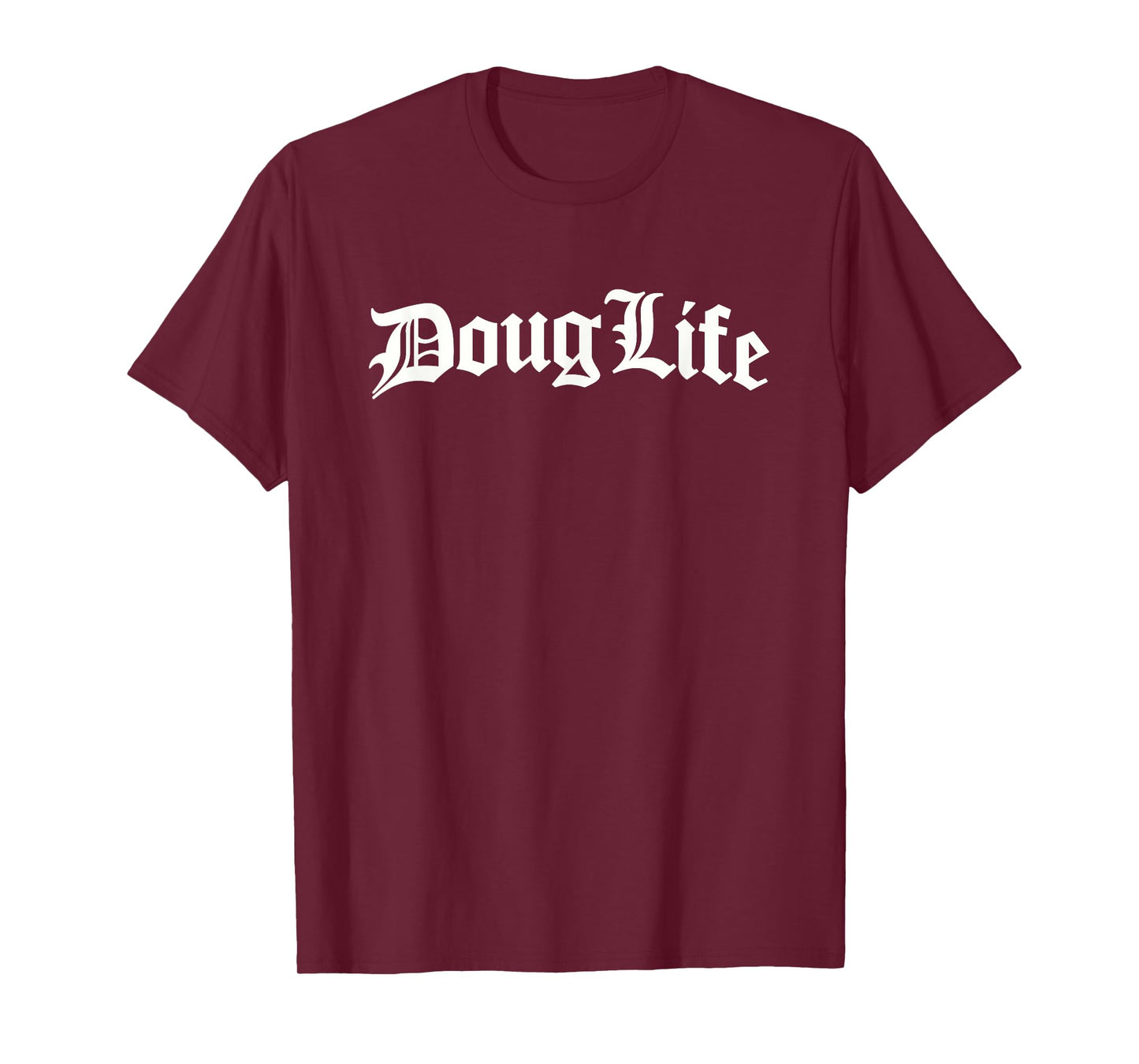 Living The Doug Life by Trudenz Unisex T-Shirt, Black, Small, Short Sleeve, Modern Casual, Crew Neck, XS/US Small, Regular Fit, Doug Humorous Named T-Shirt