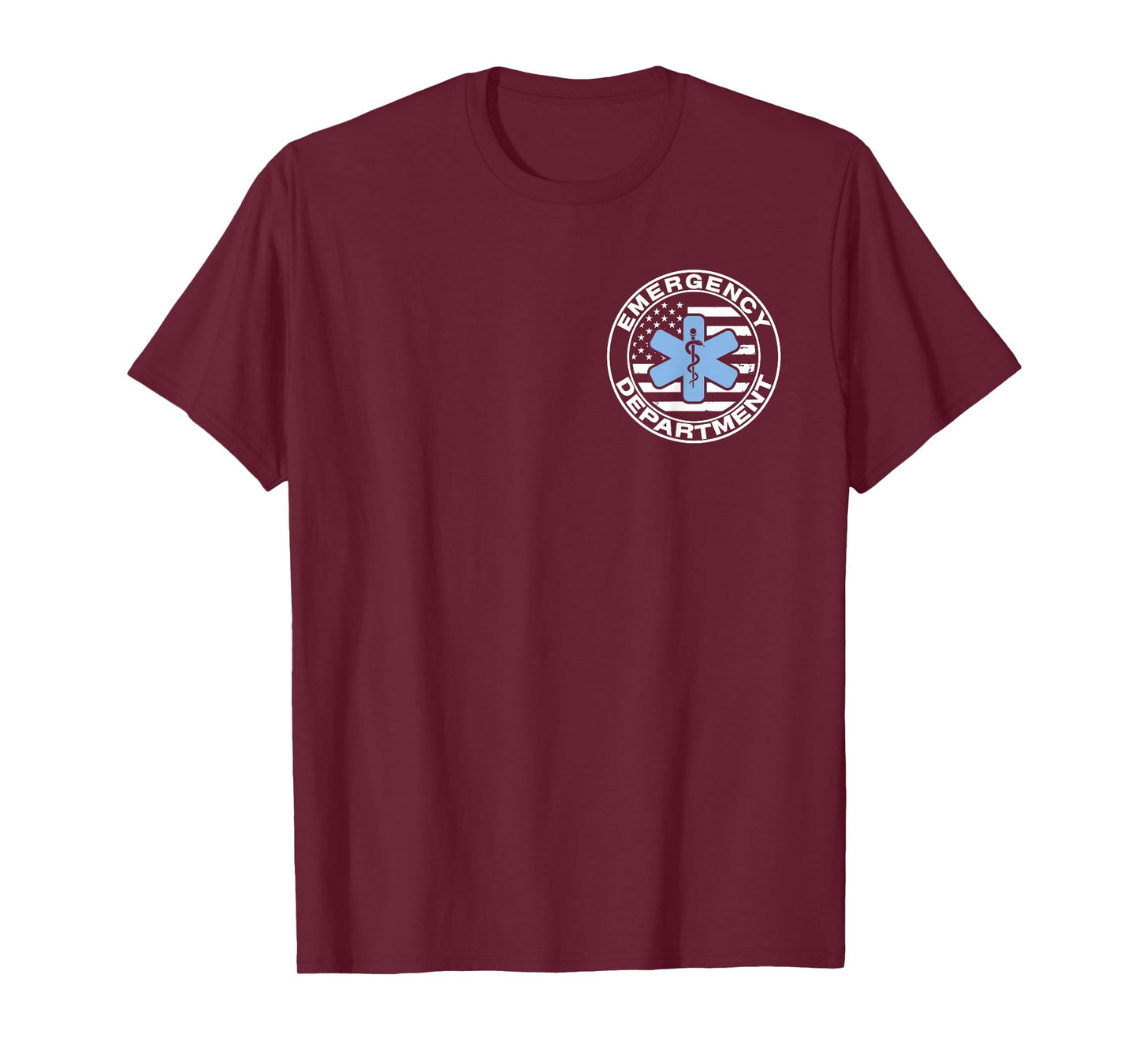 Emergency Department with USA Flag ER Nursing 2 Side T-Shirt