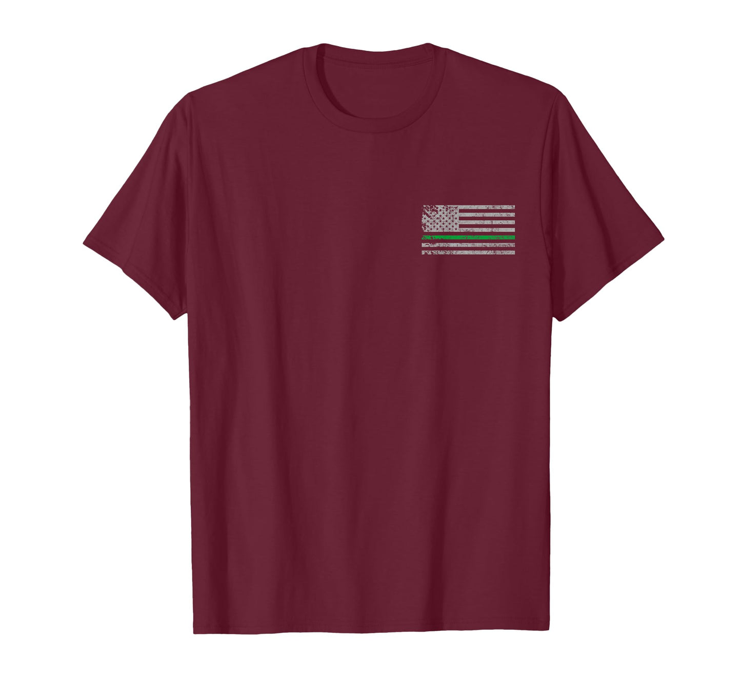 Thin Green Line American Patriotic USA Flag Men Women T-Shirt