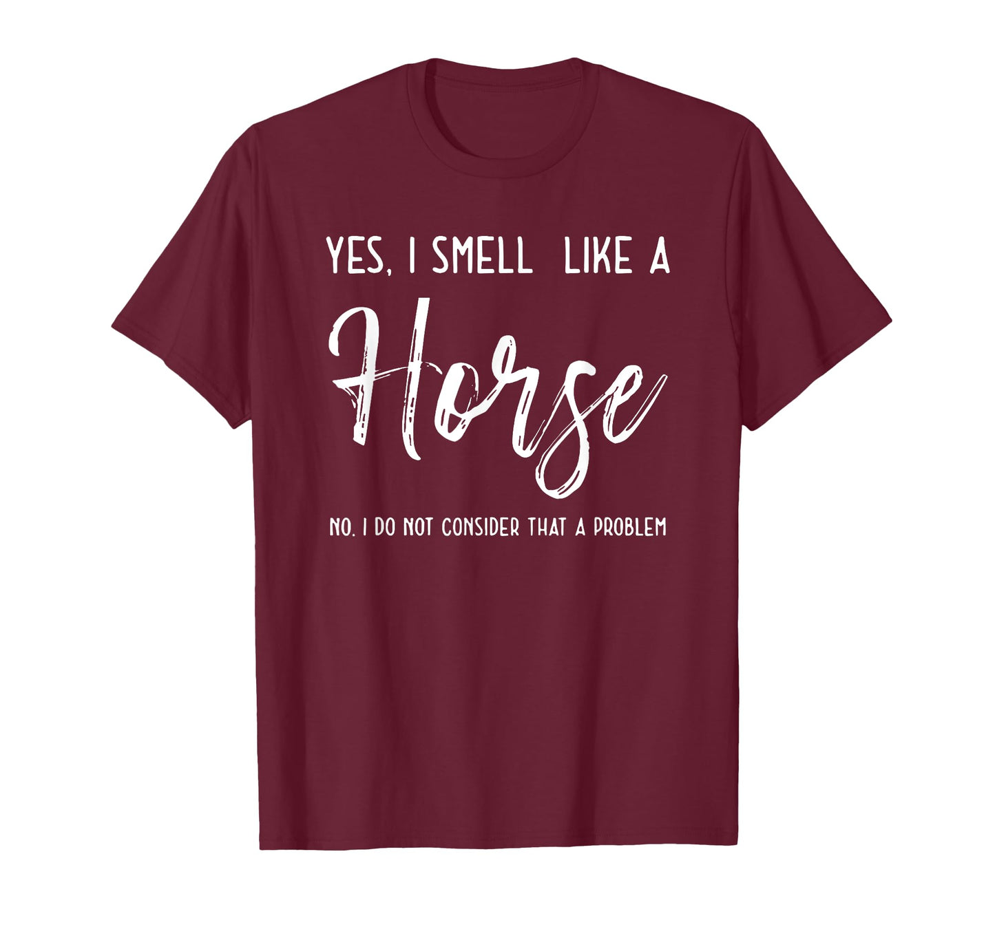 yes i smell like a horse no i do not consider that a problem T-Shirt