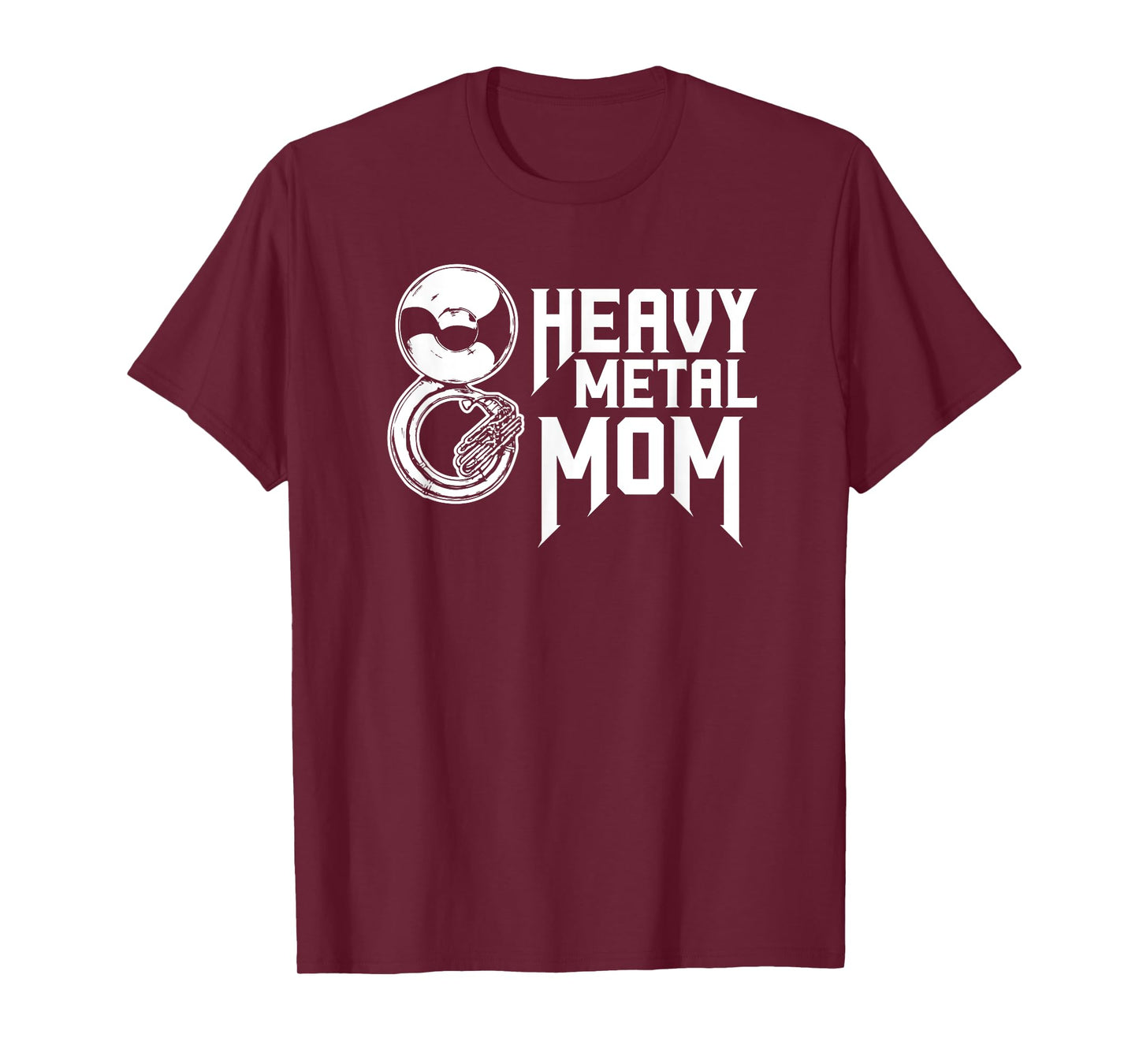 Vintage Heavy Metal Mom Tuba Sousaphone Marching Band Mom T-Shirt