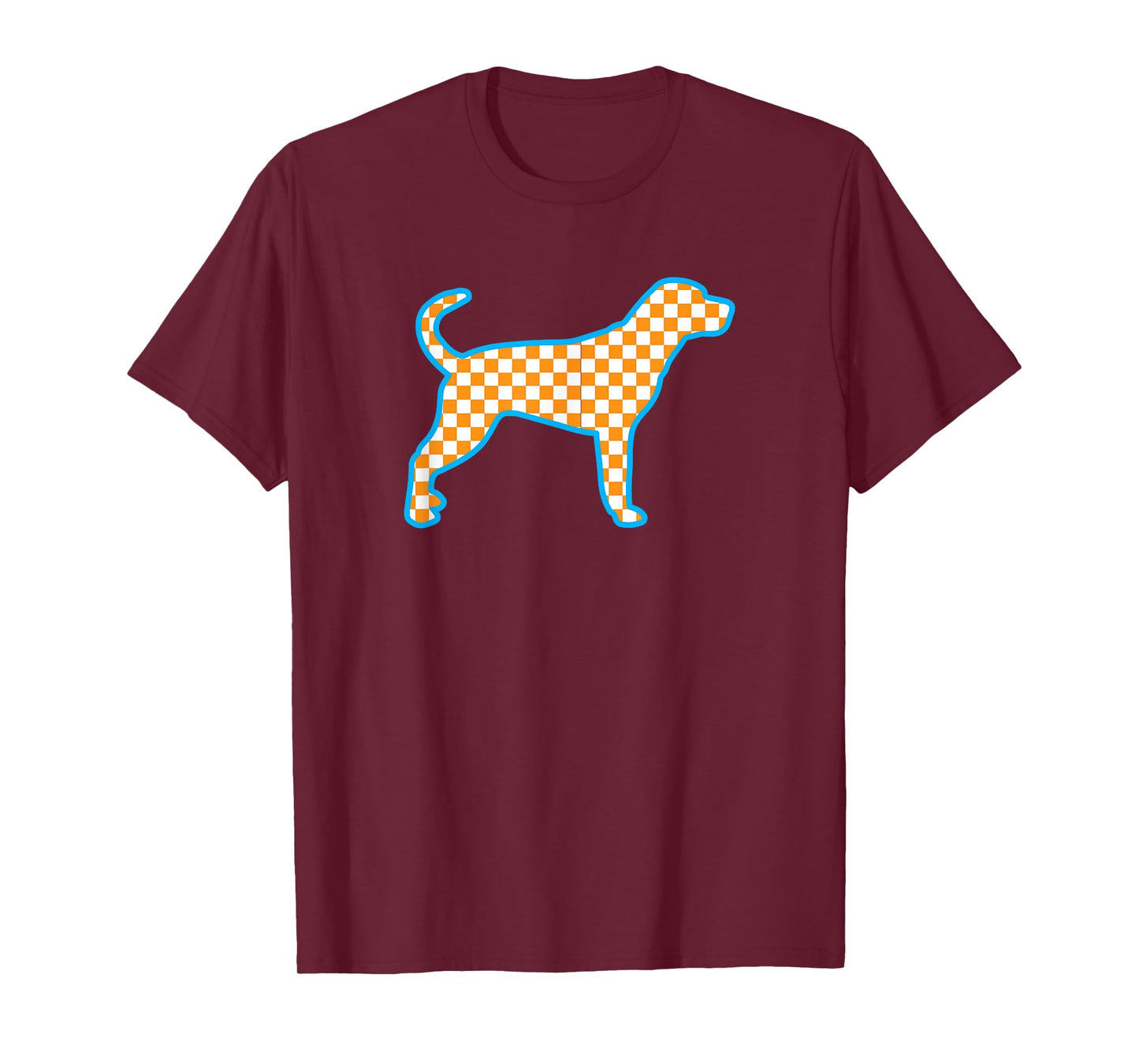 Native Home State Pride Orange White Checkerboard Tennessee T-Shirt