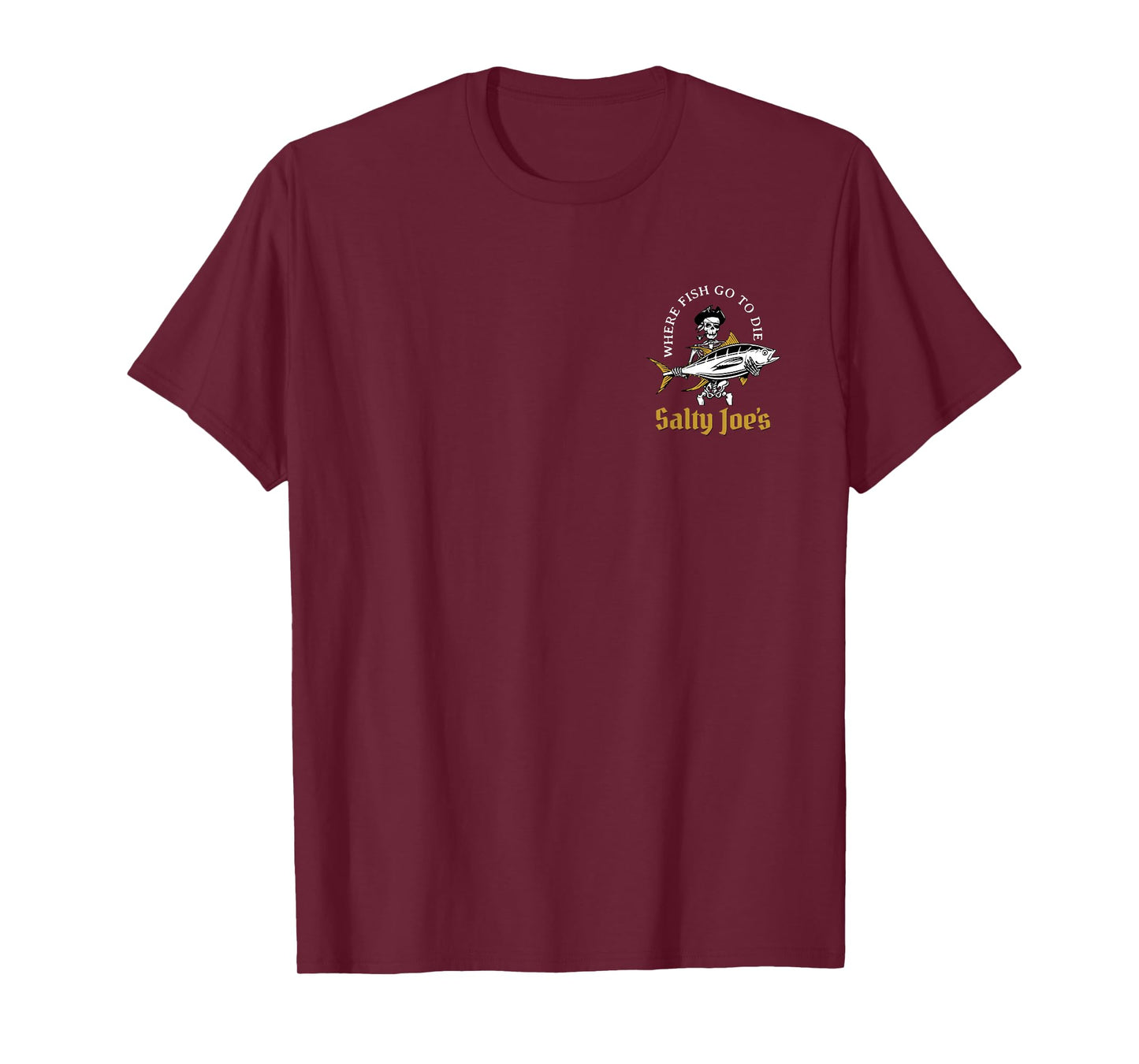 Salty Joe's Ol' Angler Fishing Logo Surf Shop T-Shirt