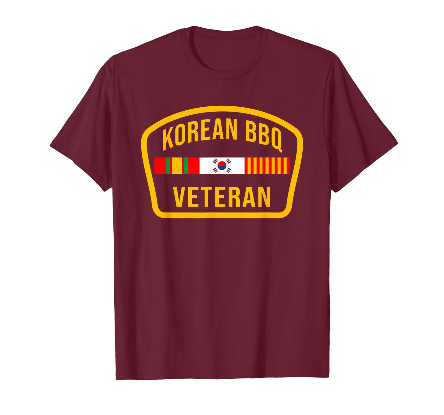 Korean BBQ Veteran Funny Food Lover Gym Cheat Day Military T-Shirt