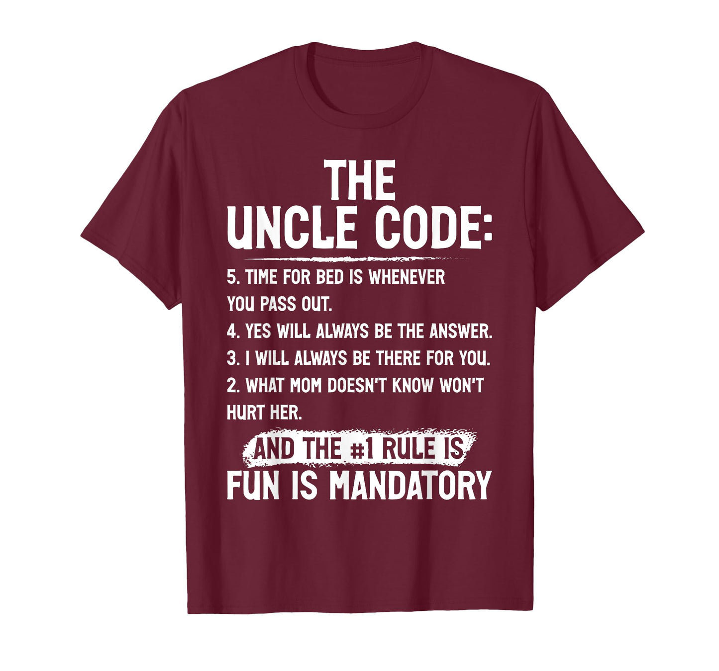 Mens Funny Uncle Gifts From Niece Nephew Funny the Uncle Code T-Shirt