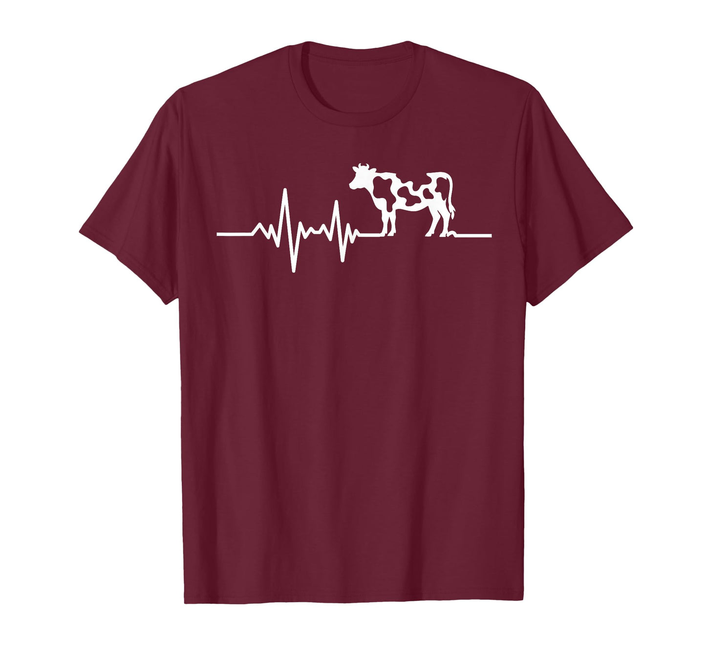 Cow Heartbeat Dairy Farming Ranch Life Cattle Lover Gifts T-Shirt