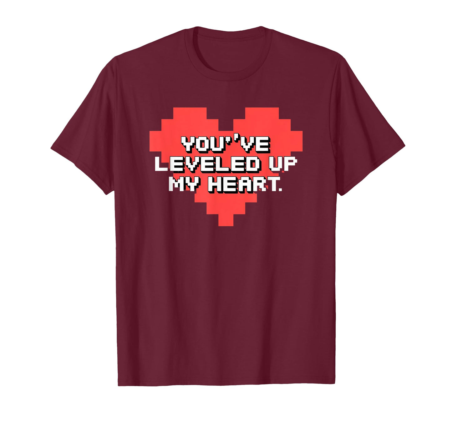You've Leveled Up My Heart Gamer Love Valentine's Day Retro T-Shirt