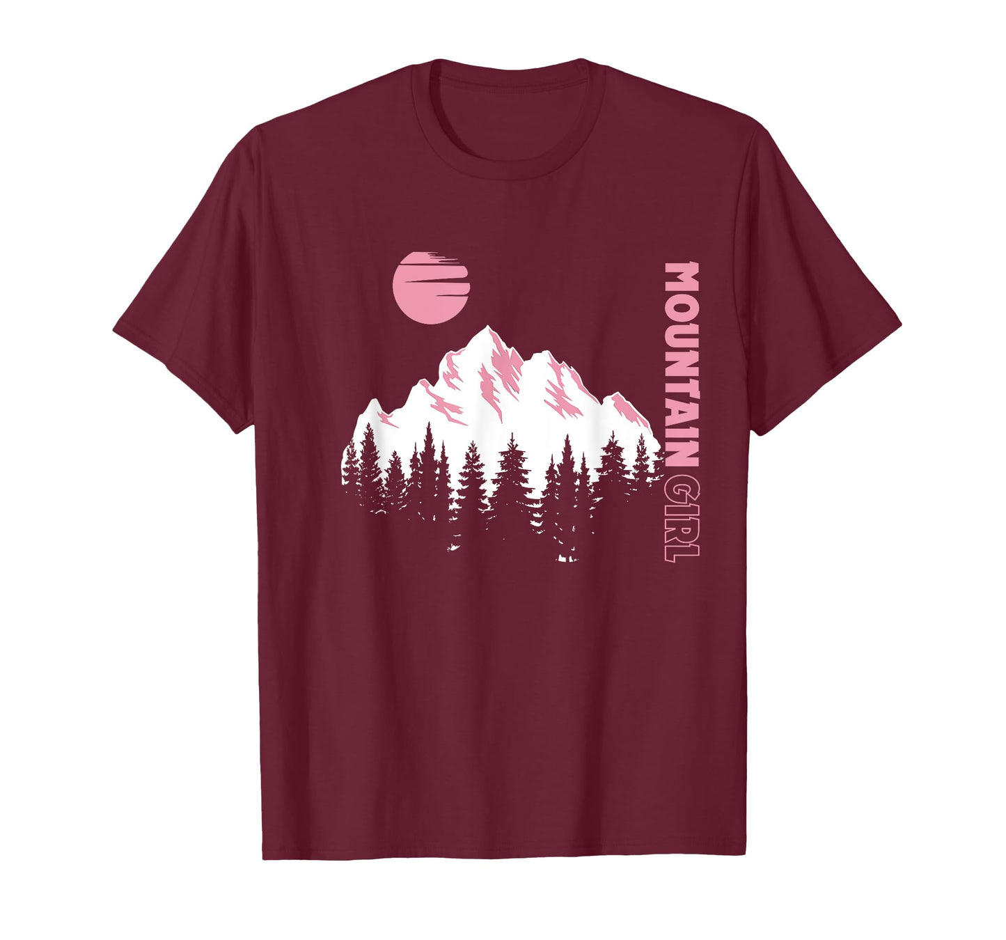 Mountain Girl Outdoor Loving Girl Mountain Moon Girl T-Shirt