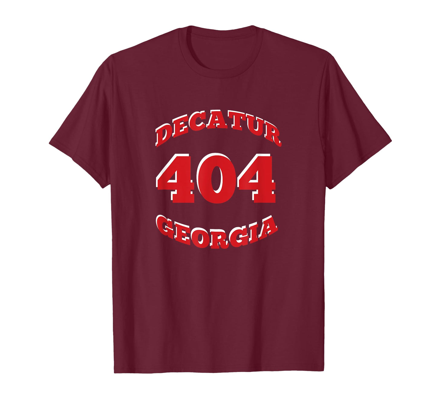 404 Decatur (Atlanta) Georgia Red and White T-Shirt