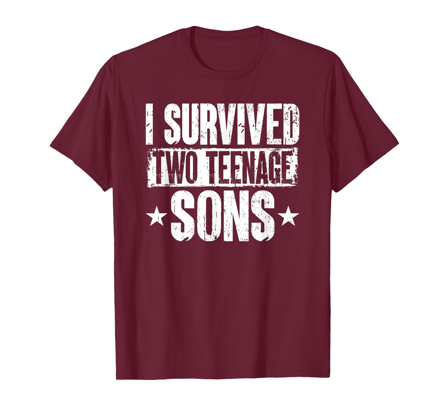 I Survived Two Teenage Sons Parenting Mom Dad Teenager Boy T-Shirt