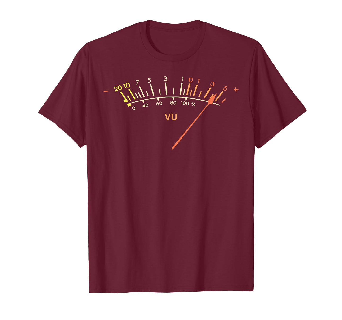 Retro VU Meter Hi-Fi Vintage Stereo Sound Audio Engineer T-Shirt