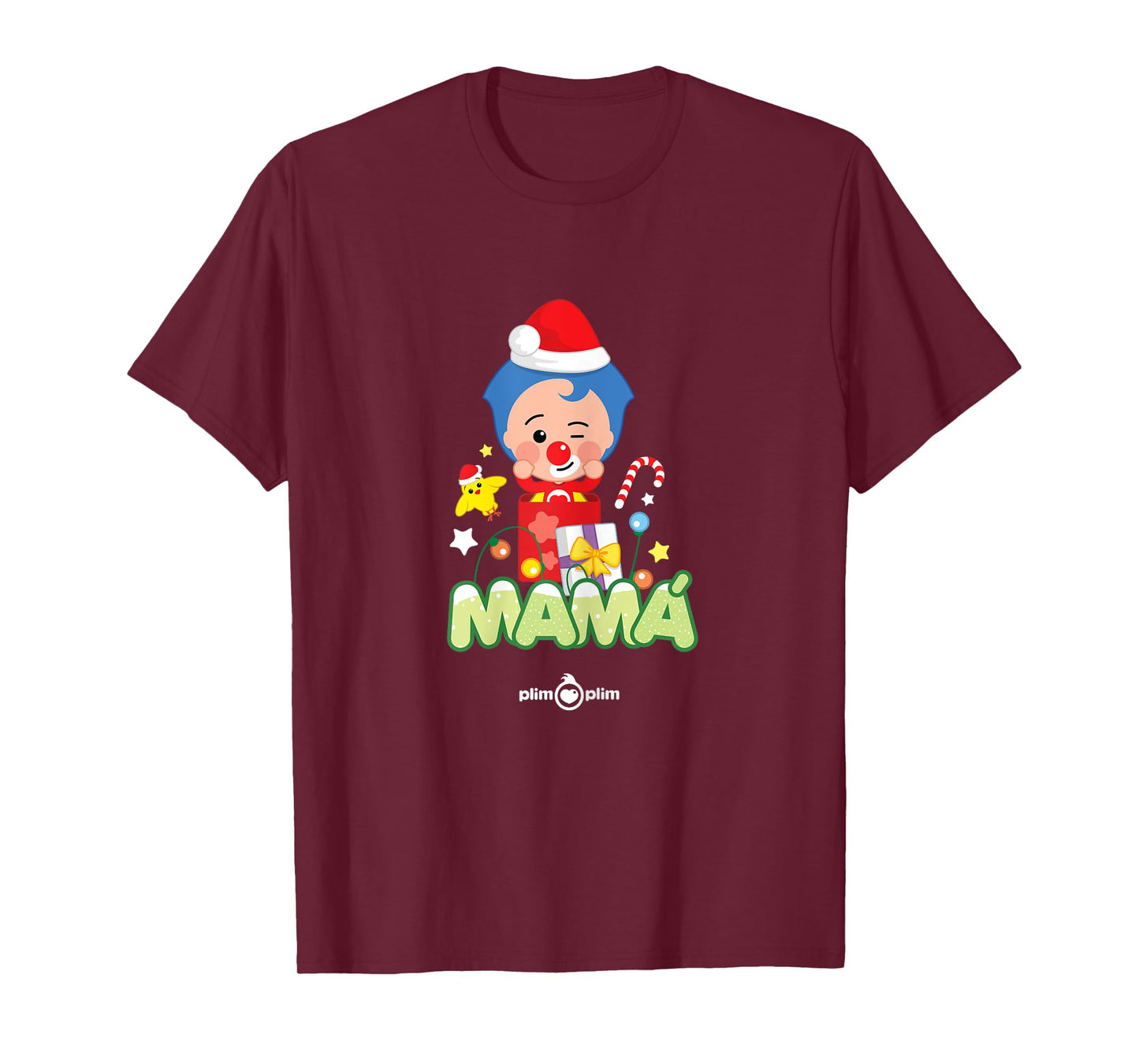 Plim Plim Women's Christmas Edition T-Shirt - Blue, X-Small, Short Sleeve, Round Neck, Cotton Blend, Durable and Comfortable, Christmas Fans, All Ages