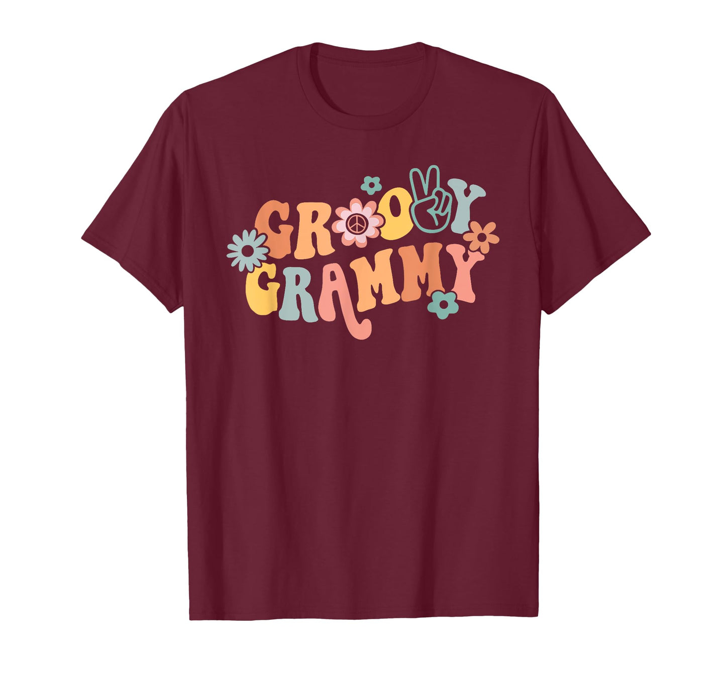 Groovy Grammy One Thankful Grammy Valentines Day Mothers Day T-Shirt