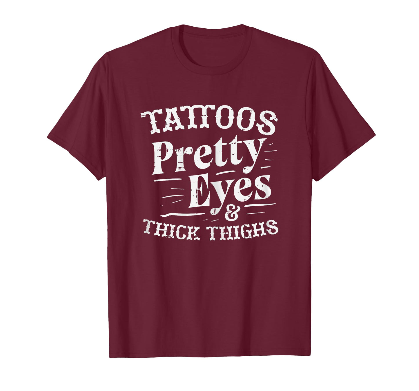 Gym Tattoos Pretty Eyes Thick Thighs Workout Fitness Women T-Shirt