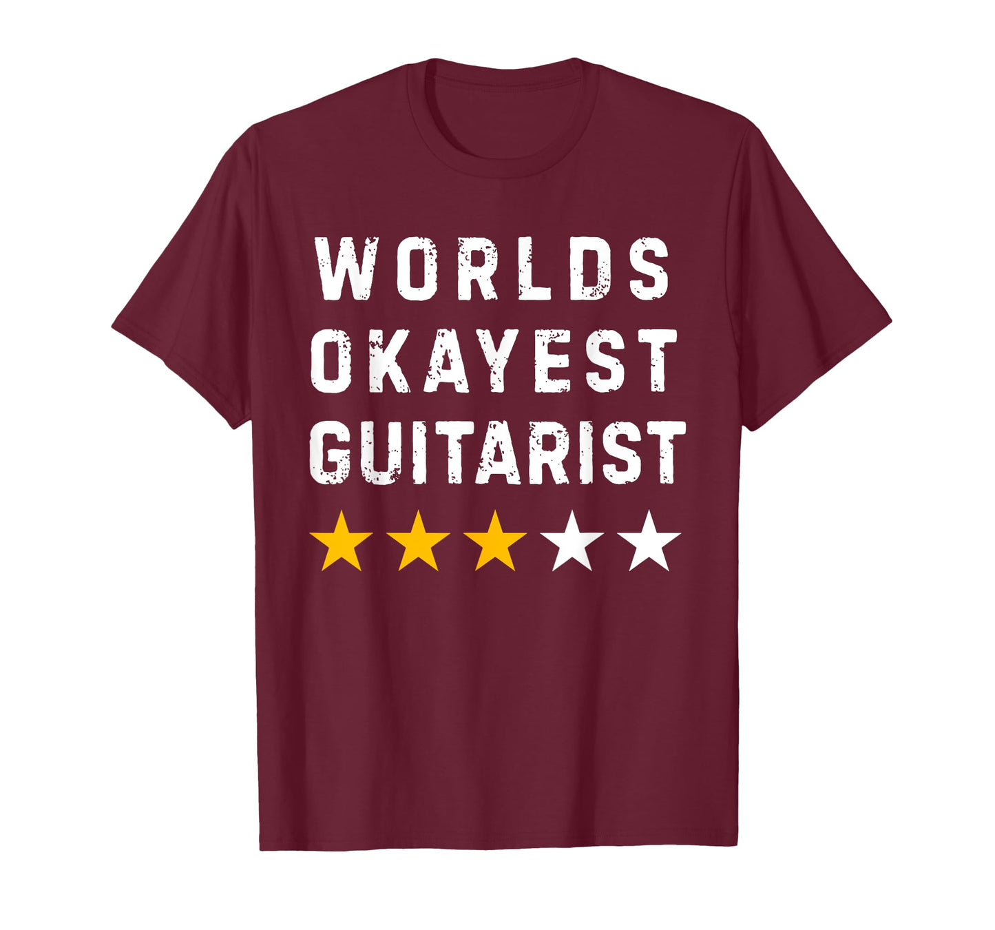 Worlds Okayest Guitar Player Music Lover Funny Guitarist T-Shirt
