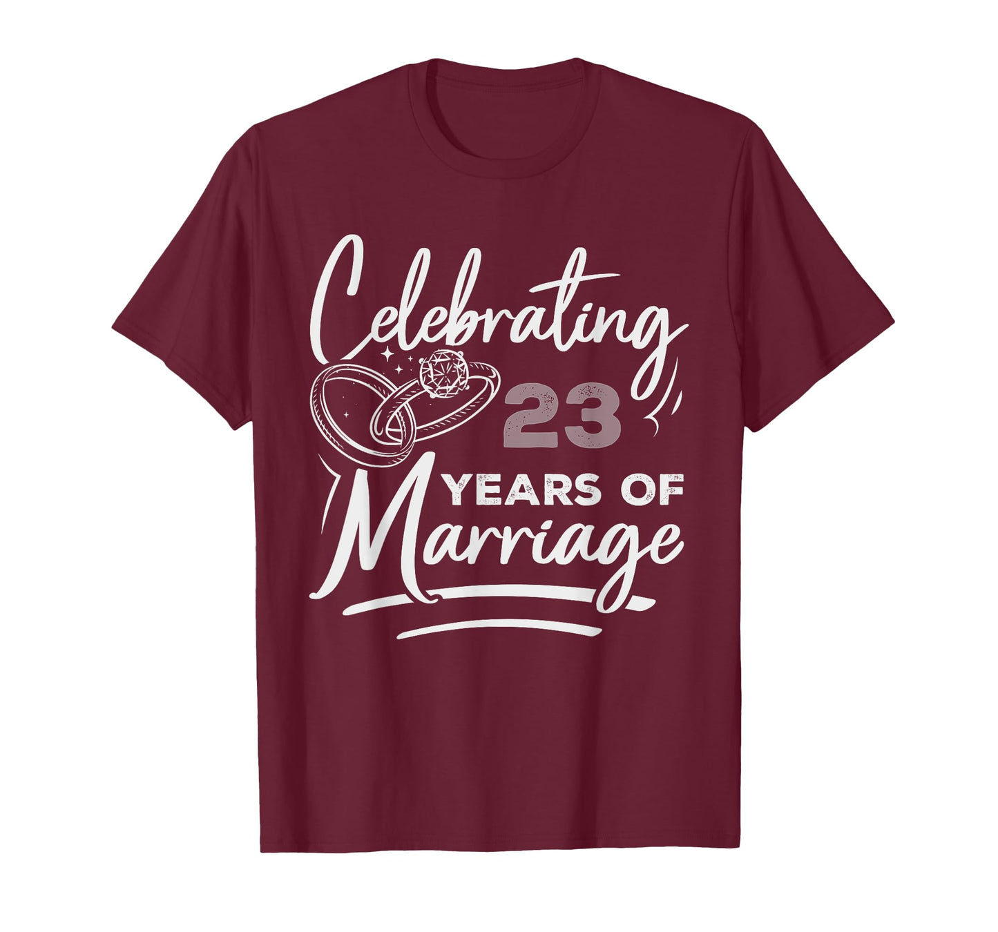 Couples Married 23-Year Funny 23th Wedding Anniversary T-Shirt