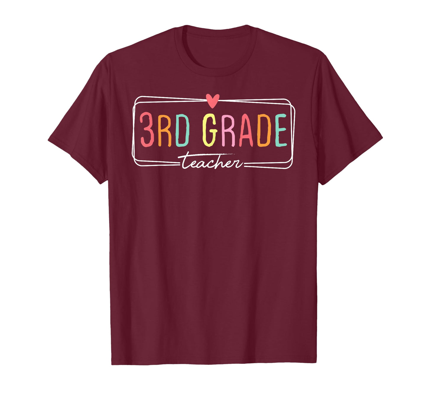 Third Grade Teacher Life 3rd Grade Back To School Heart Love Men Women Girls Kids T-Shirt