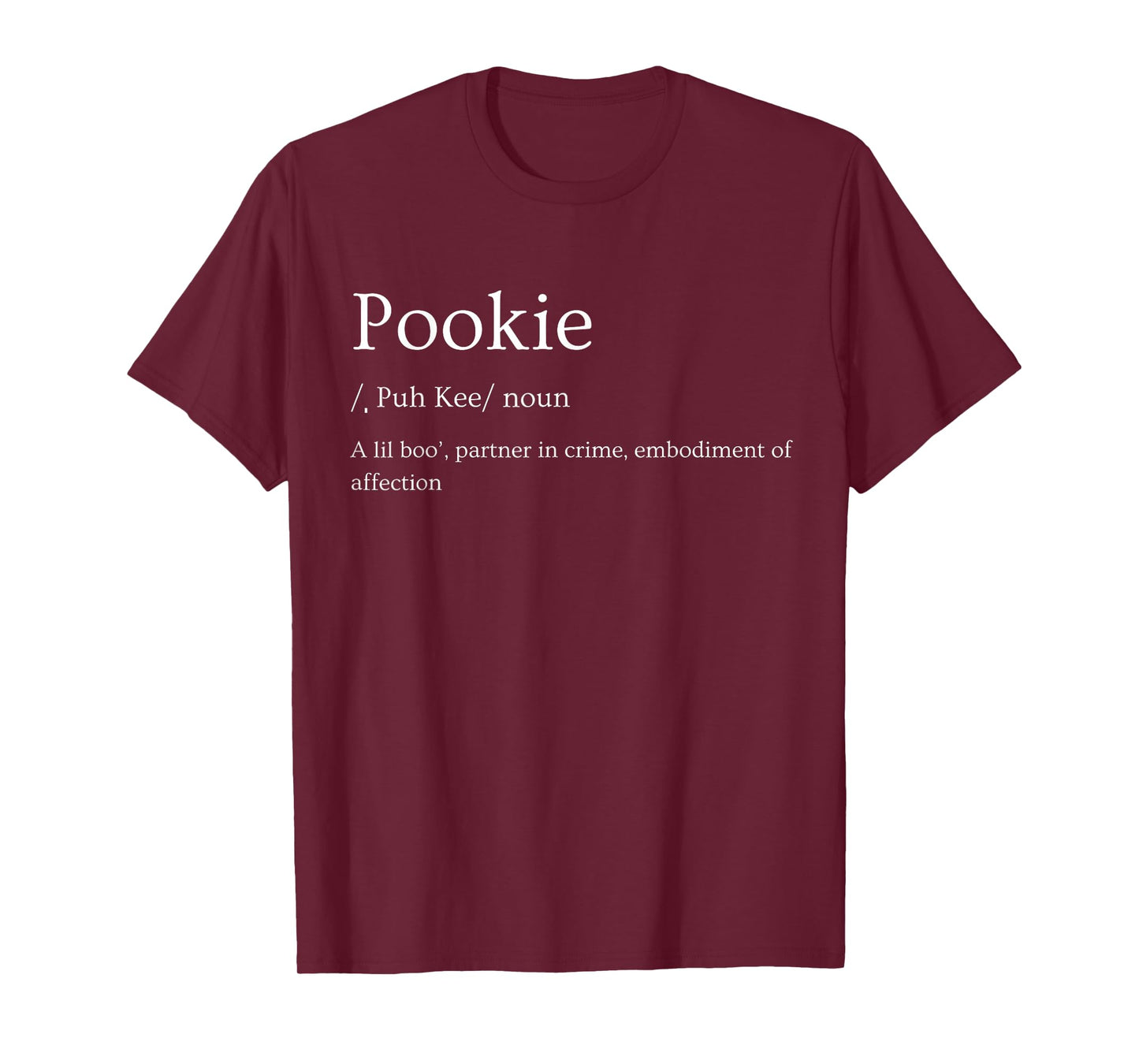 Onward! Pookie T-Shirt - Women's X-Small Black Meme T-Shirt - Short Sleeve - Mock Collar - Regular Fit - Imported