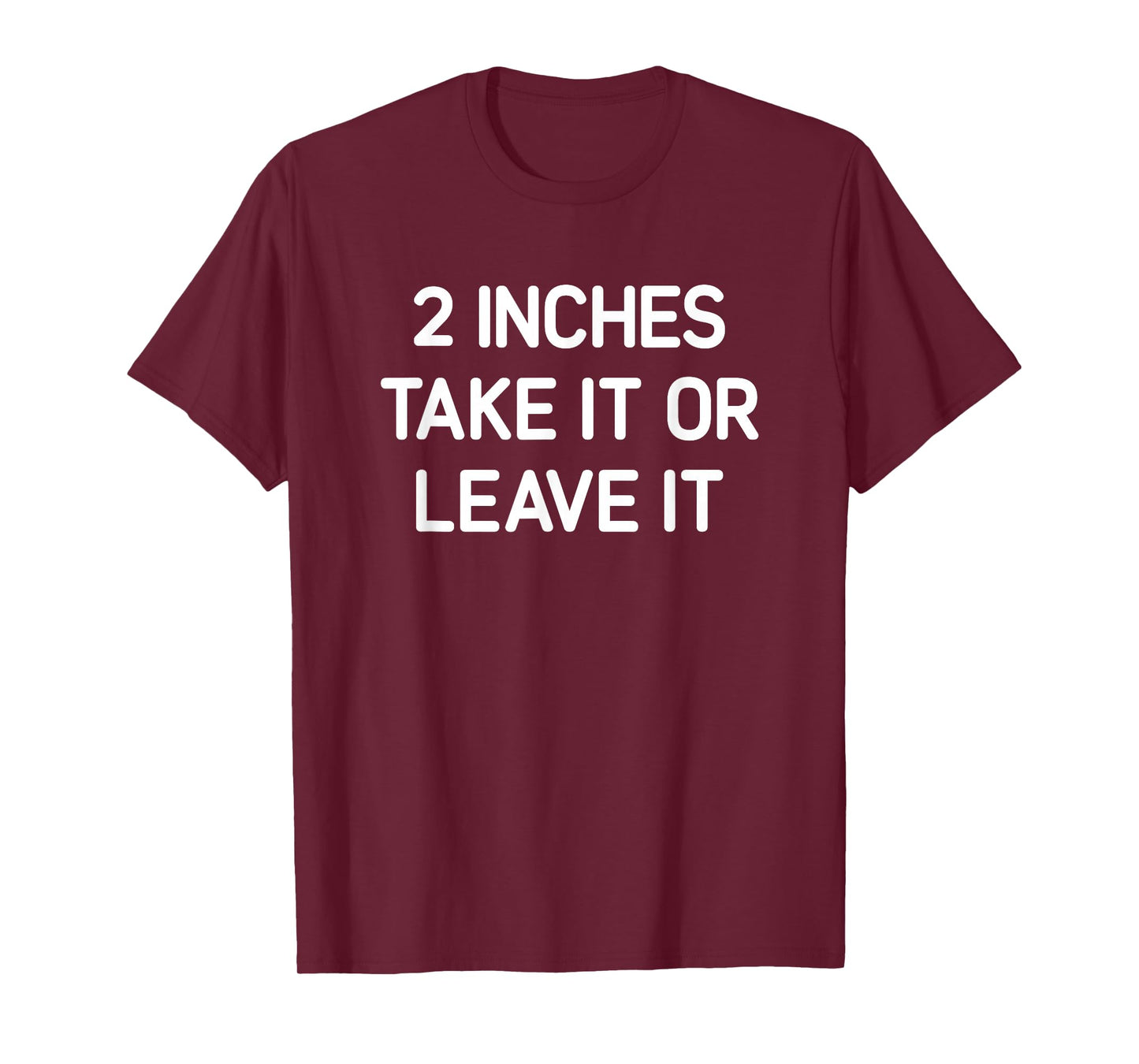 2 inches Take It Or Leave It, Funny, Jokes, Sarcastic T-Shirt