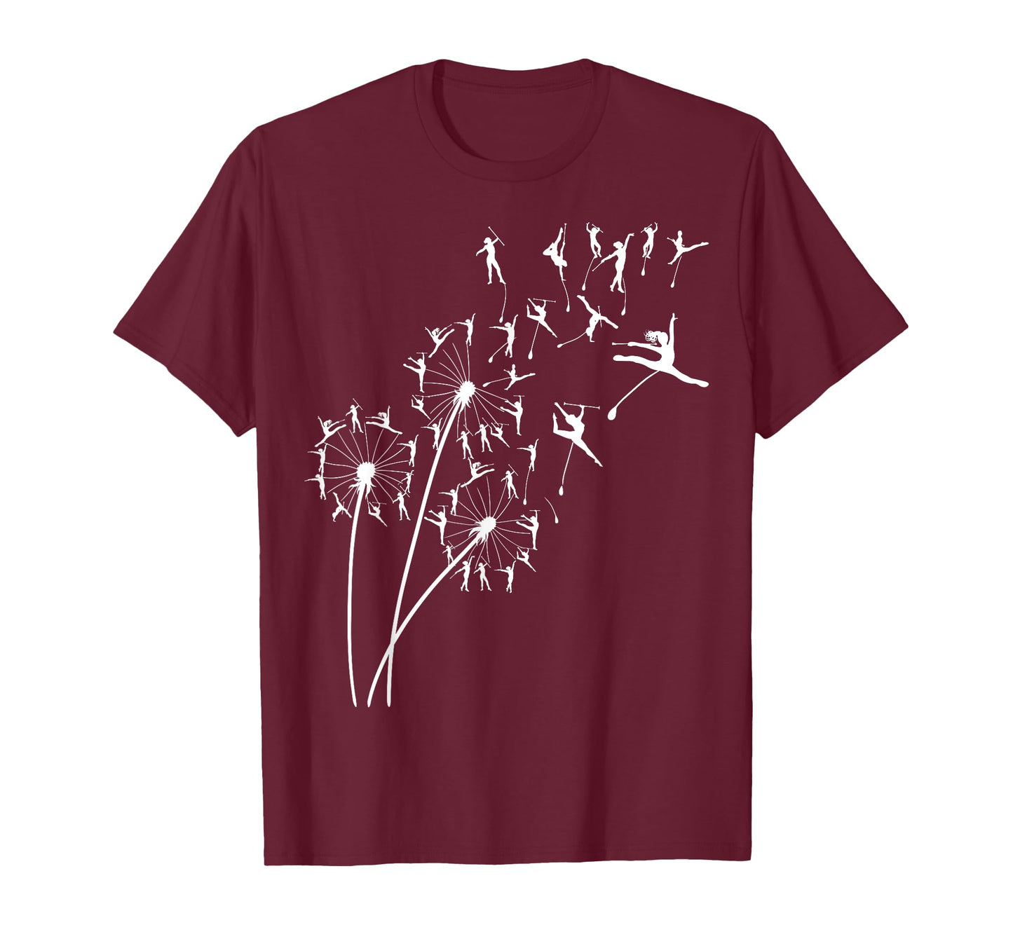 Dandelion Baton Twirler Flower, Floral Baton Twirling Tree T-Shirt